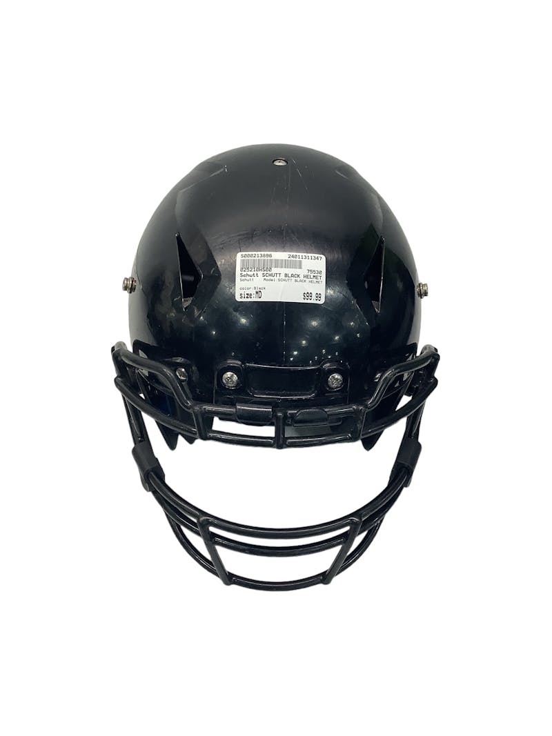 Used Schutt SCHUTT BLACK HELMET MD Football Helmets