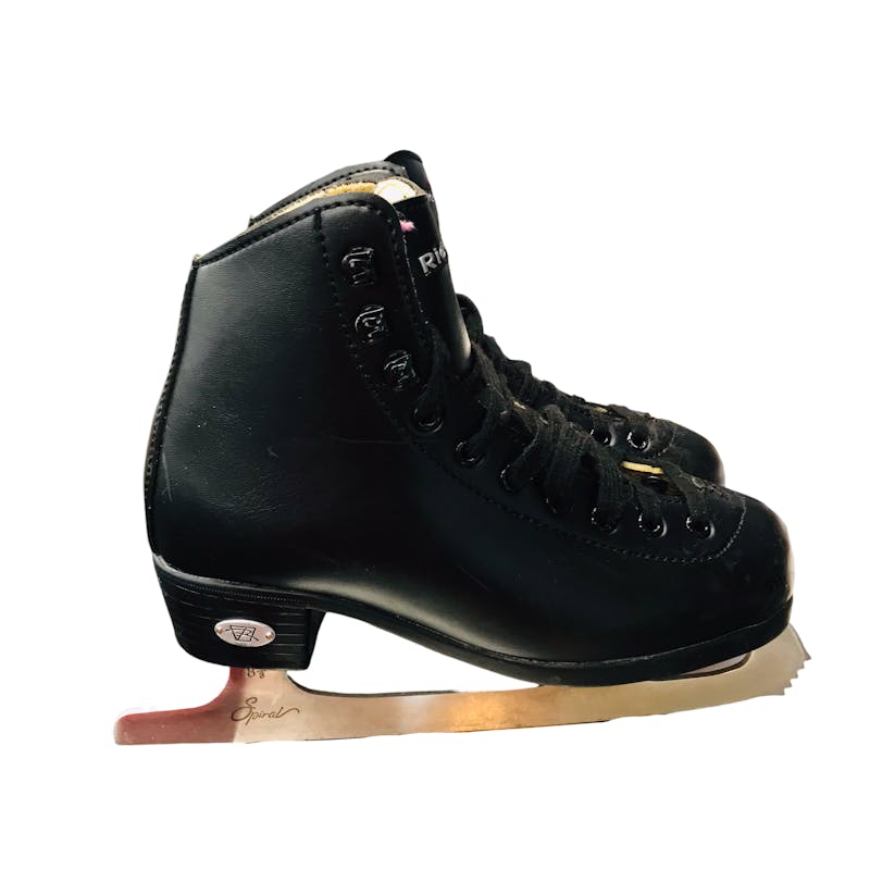 Used Riedell OPAL BLACK Junior 02 Junior Figure Skates