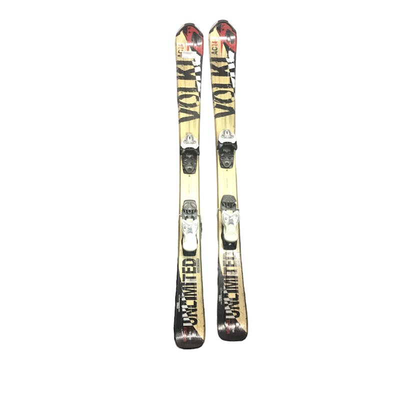 Used Volkl UNLIMITED AC 7.4 128 cm Boys’ Downhill Ski Combo