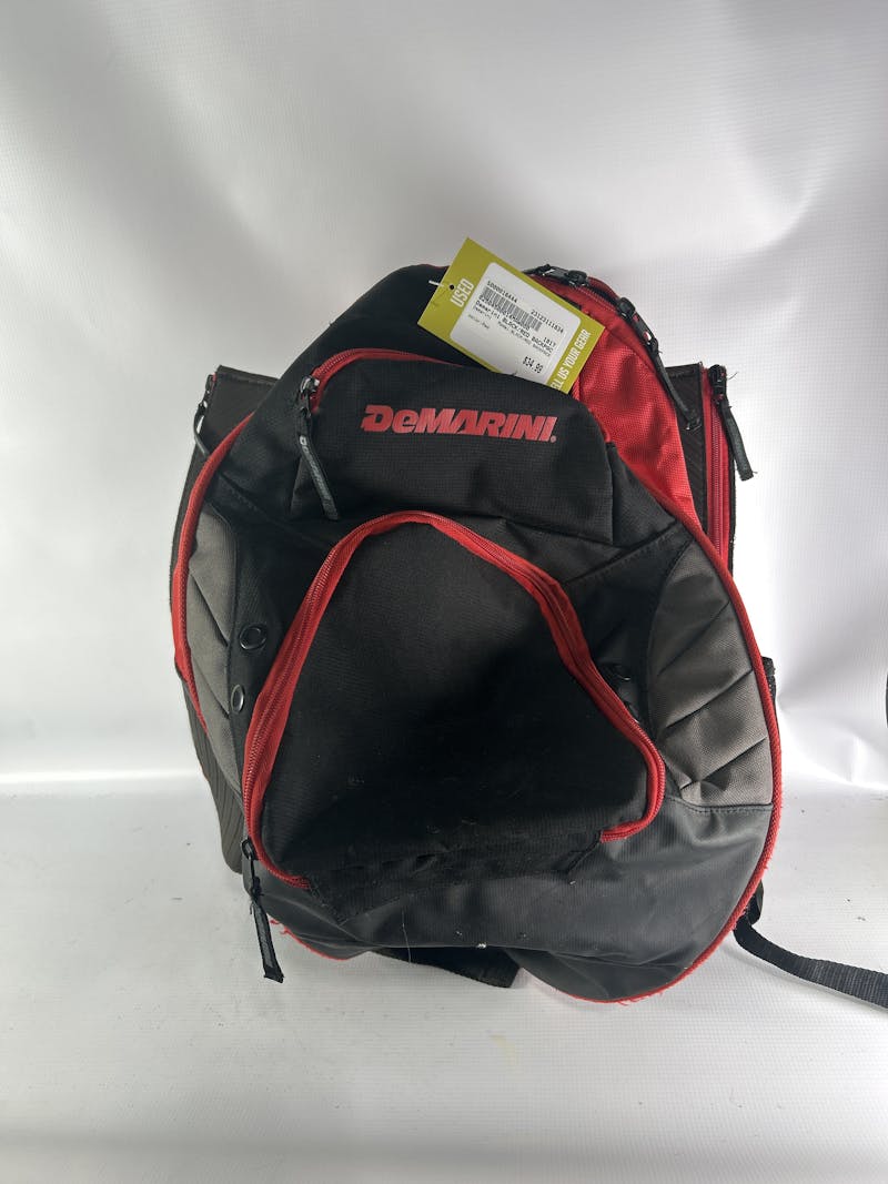 Used Demarini BLACK/RED BACKPACK Baseball and Softball Equipment Bags