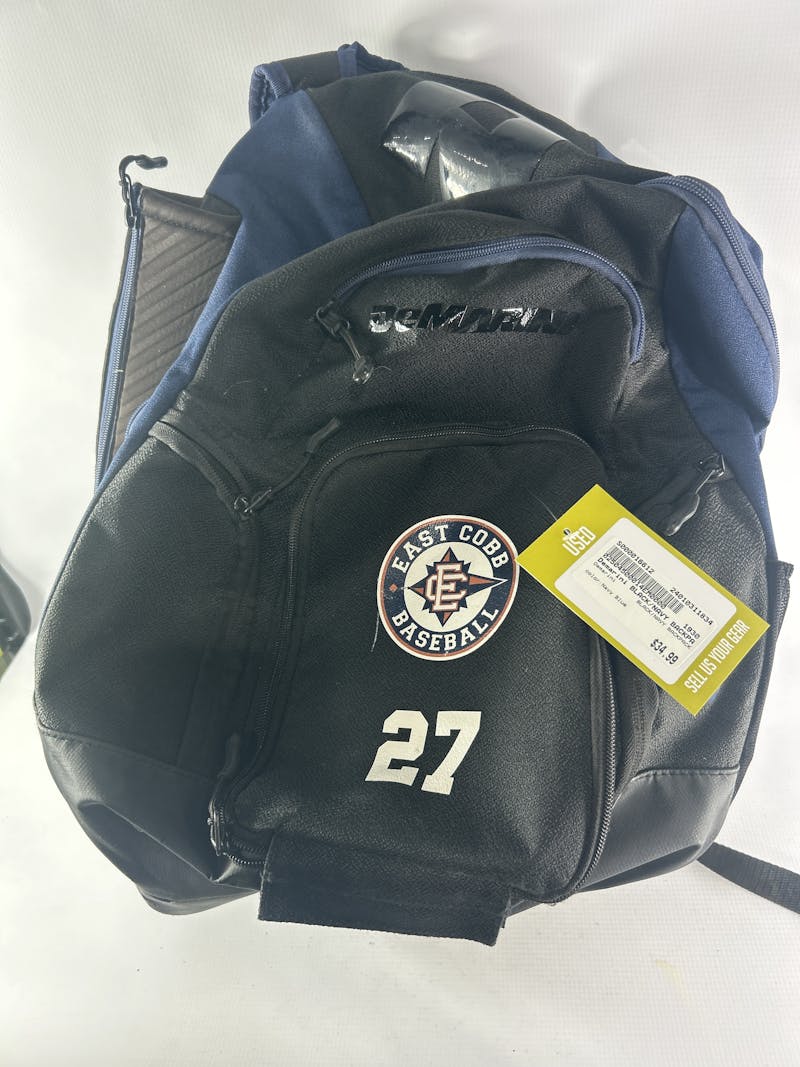 Used Demarini BLACK/NAVY BACKPACK Baseball and Softball Equipment Bags